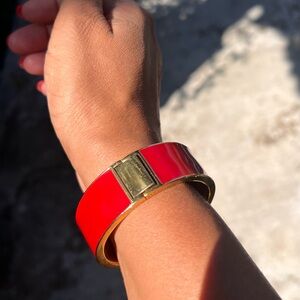 J.Crew Gold tone and red Bracelet